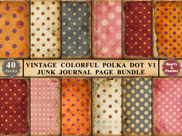 Download Vintage Colorful Polka Dot Papers V1 - Papers Collection