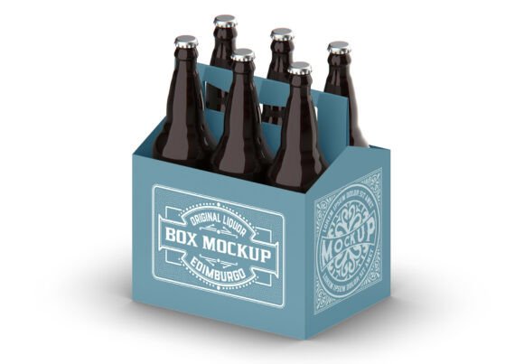 Download Pack Beer Bottle Carrier Mockup - Premium Resources