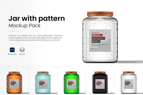 Download Airtight Jar with Pattern Mockup Pack - Premium Resources