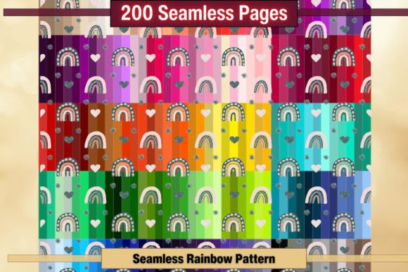 Download Seamless Rainbow Pattern Papers Pack - Pack Collection
