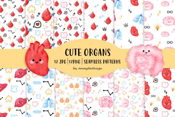 Download Cute Organ Patterns, Organ Digital Paper - Cute Collection