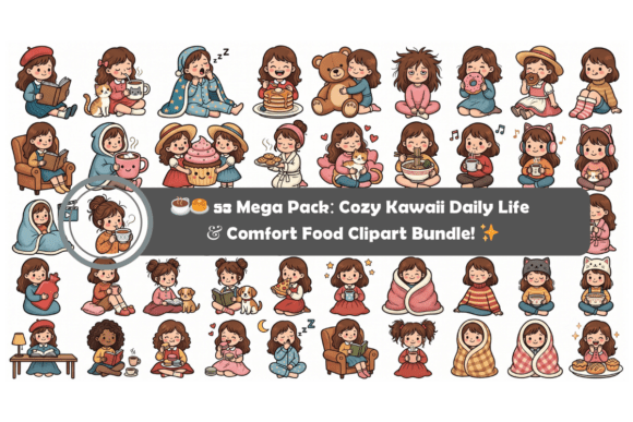 Download 53 Mega Pack: Cozy Kawaii Daily Life - Premium Resources