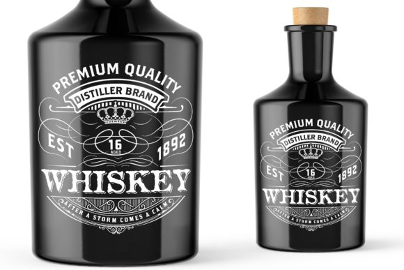 Download Vintage Whiskey Label Packaging Layout - Pack Collection