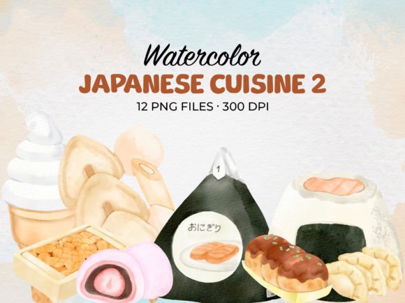 Download Watercolor Japanese Cuisine - Cuisine Collection