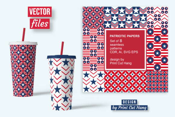 Download Patriotic Repeating Patterned Papers - Papers Collection
