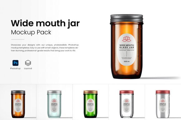 Download Wide Mouth Airtight Jar Mockup Pack - Premium Resources