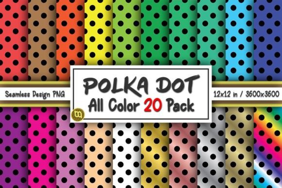 Download Polka Dot Colorful Digital Paper Pack - Pack Collection