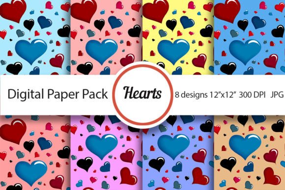 Download Heart Pattern, Love Digital Paper Pack - Pack Collection