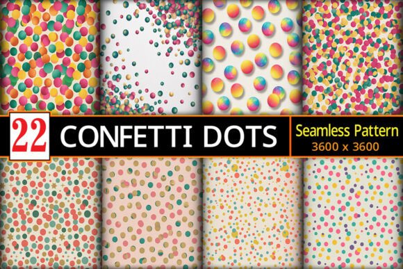 Download Seamless Confetti Dot Patterns Pack - Pack Collection