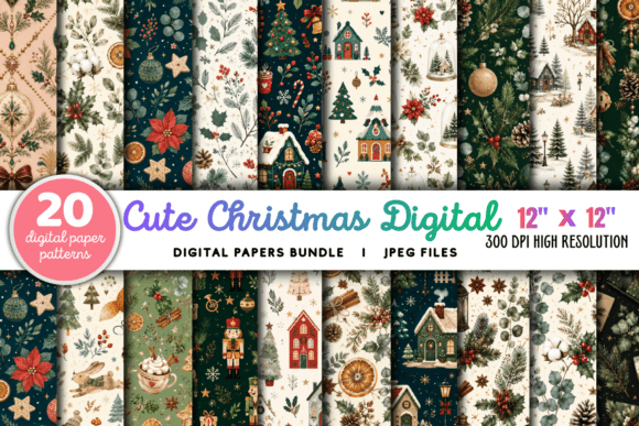 Download Cute Christmas Digital Pattern Bundle - Cute Collection