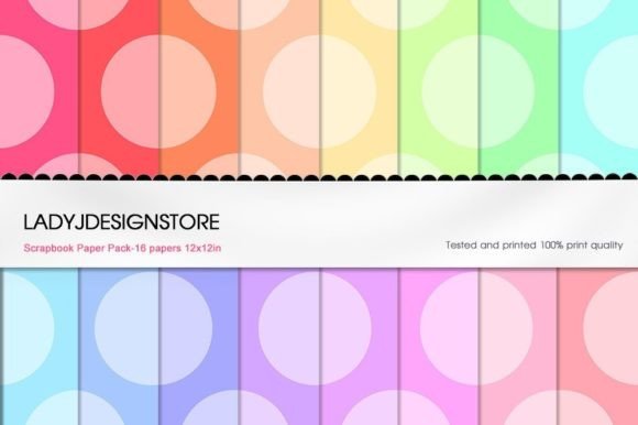 Download Digital Rainbow Scrapbook Paper Pack - Pack Collection