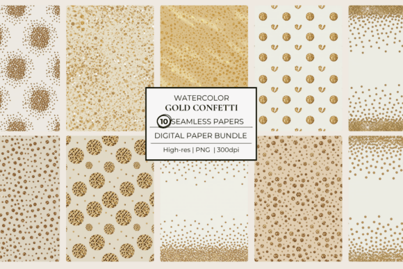 Download Gold Confetti Seamless Papers - Papers Collection