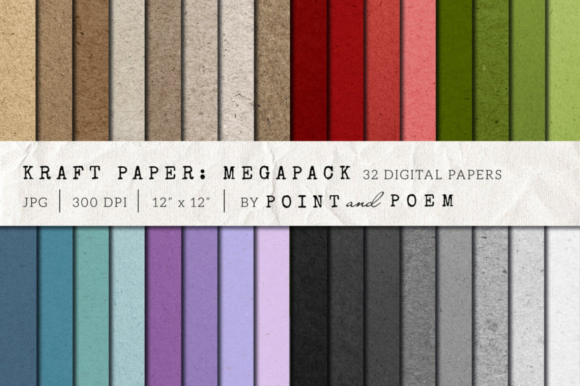 Download Kraft Colorful Digital Paper Megapack - Pack Collection