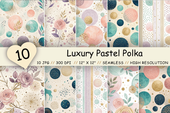 Download Luxury Pastel Polka Dots Pattern Pack - Pack Collection