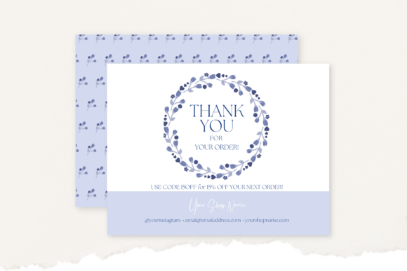Download Blue Wreath - Packaging Insert Thank You - Pack Collection
