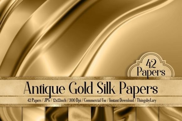 Download Antique Gold Luxury Silk Satin Papers - Papers Collection