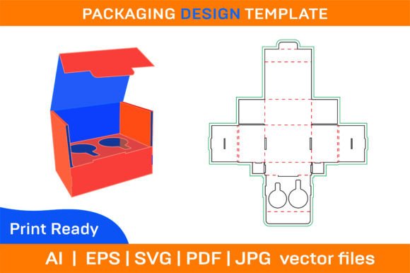 Download Packaging Treasure Mug Box Dieline Templ - Pack Collection