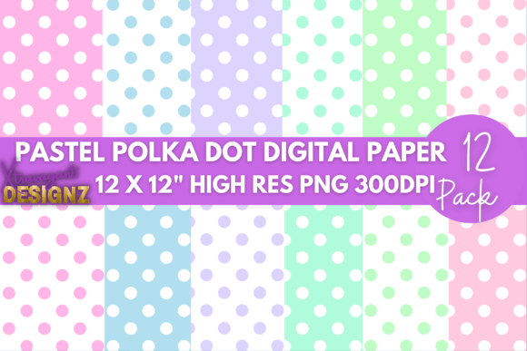 Download Pastel Polka Dots Digital Papers - Papers Collection