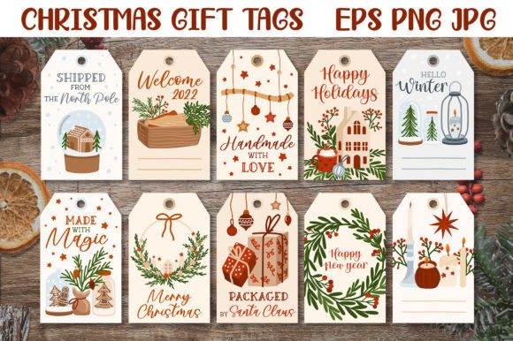 Download Christmas Packaging Printable Gift Tags - Pack Collection