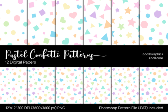 Download Pastel Confetti Digital Papers - Papers Collection
